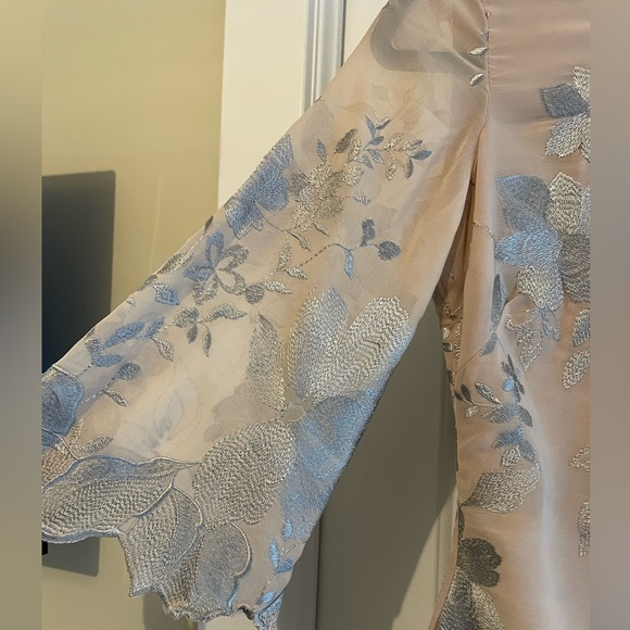 Dress the Population Paige Nude Sheath Dress Silver Embroidery - Picture 6 of 11